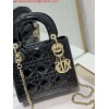 Replica Dior M0505 Mini Lady Dior Bag Black Patent Cannage Calfskin