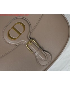 Replica Dior M9320 Large Bobby Bag Light Pink Box Calfskin with Blue Oblique Strap 2