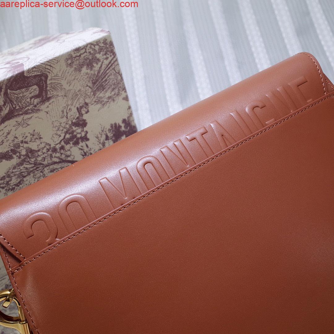 Replica Dior M9320 Large Bobby Bag Brown Box Calfskin with Blue Oblique Strap 4 Replica Dior M9320 Large Bobby Bag Brown Box Calfskin with Blue Oblique Strap 4