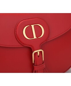 Replica Dior M9320 Large Bobby Bag Red Box Calfskin with Blue Oblique Strap 2