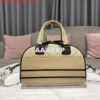 Replica Dior M6209 Small Vibe Zip Bowling Bag White and Blue Smooth Calfskin 10