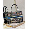 Replica Dior M1296 Medium Book Tote D-Constellation embroidery in shades of blue