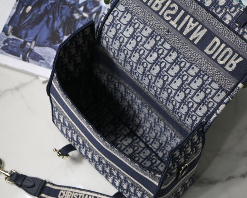 Replica Dior M1241 Small Diorcamp Bag Blue Dior Oblique Embroidery 8