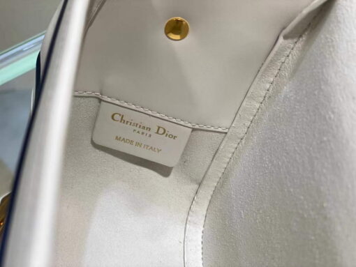 Replica Dior M1243 Small Diorcamp Bag White and Blue Smooth Calfskin 8