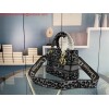 Replica Dior M0565 Medium Lady D-Life Bag Mizza Embroidery Blue and Black with Yellow 8