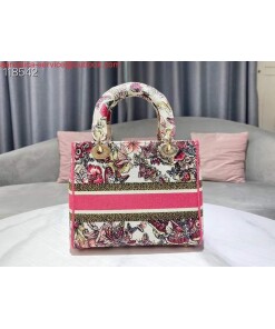 Replica Dior Medium Lady D-Life Bag M0565 Multicolor Butterfly Embroidery 2