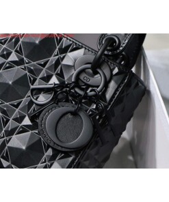 Replica Dior M0505 Mini Dior Lady Bag Black Cannage Calfskin with Diamond Motif 2