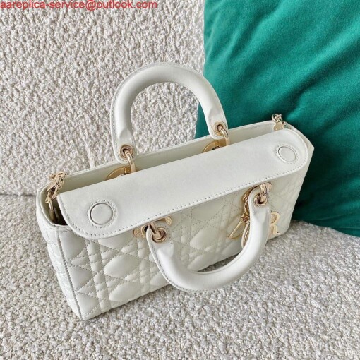 Replica Dior M0540 Lady D-joy Bag White Cannage Calfskin 6