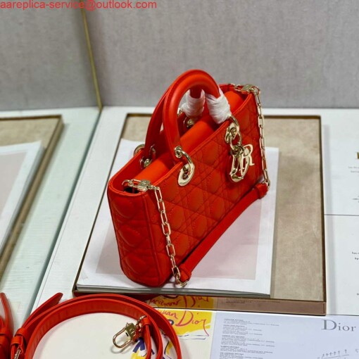 Replica Dior M0540 Lady D-joy Bag Red Cannage Calfskin 3