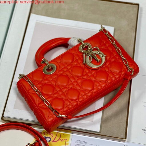 Replica Dior M0540 Lady D-joy Bag Red Cannage Calfskin 4