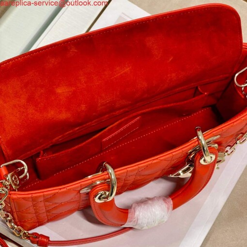 Replica Dior M0540 Lady D-joy Bag Red Cannage Calfskin 8
