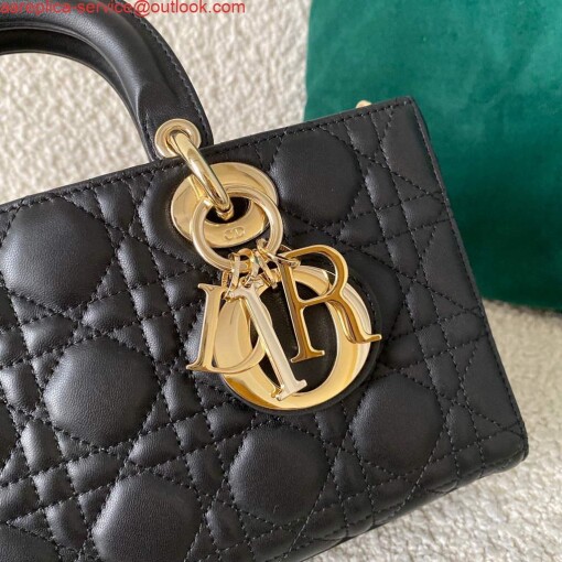 Replica Dior M0540 Lady D-joy Bag Black Cannage Calfskin 4