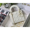 Replica Dior M0505 Mini Dior Lady Bag Nude Cannage Calfskin with Diamond Motif 10