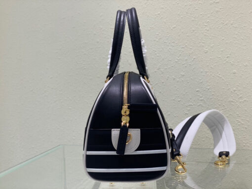 Replica Dior M6202 Medium Dior Vibe Zip Bowling Bag Black Smooth Calfskin 3