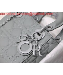Replica Dior M0505 Mini Dior Lady Bag Gray Cannage Lambskin 2