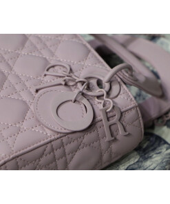 Replica Dior M0505 Mini Dior Lady Bag Pink Cannage Lambskin