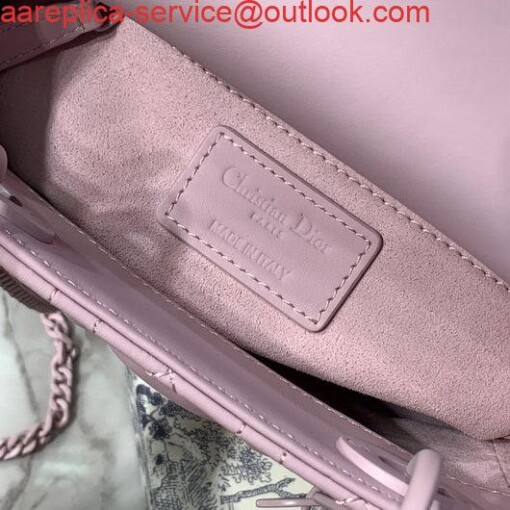 Replica Dior M0505 Mini Dior Lady Bag Pink Cannage Lambskin 8