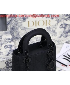 Replica Dior M0505 Mini Dior Lady Bag Black Cannage lambskin 2