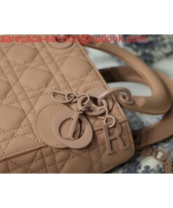 Replica Dior M0505 Mini Dior Lady Bag Cannage lambskin Tan