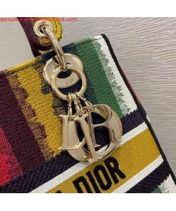 Replica Dior M0565 Medium Lady D-lite Embroidery Bag colourful