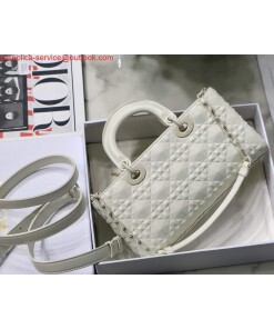 Replica Dior M0540 Lady D-joy Calfskin Bag White 2