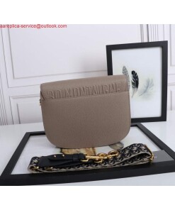 Replica Dior M9320 Large Dior Bobby Bag Warm Taupe BoxCalfskin With Blue Oblique Embroidered Strap 2