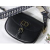 Replica Dior M9320 Large Dior Bobby Bag Warm Taupe BoxCalfskin With Blue Oblique Embroidered Strap 9