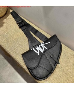 Replica Dior M0446 Saddle Bag Dior Calfskin Bag Black