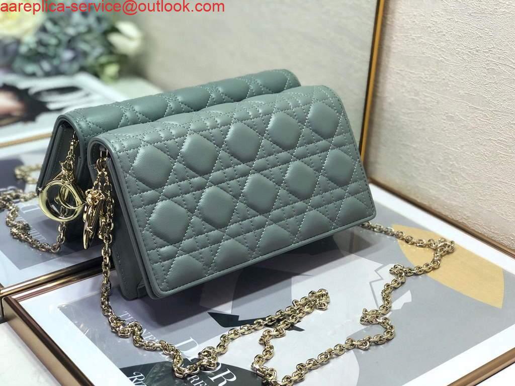Replica Dior S0204 Lady Dior Pouch Ultramatte Cannage Calfskin Light green 2 Replica Dior S0204 Lady Dior Pouch Ultramatte Cannage Calfskin Light green 2