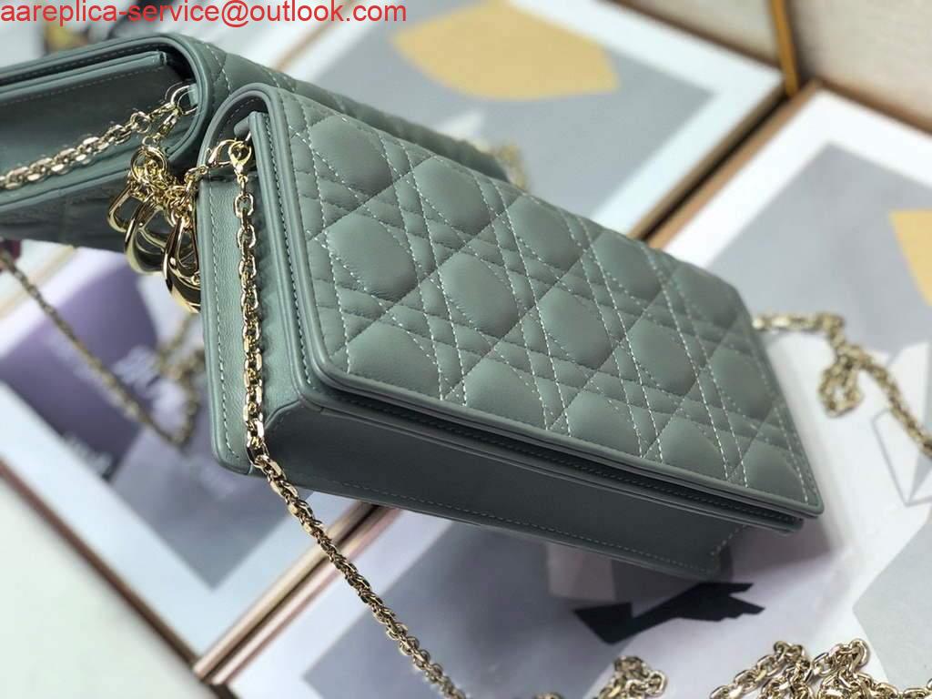 Replica Dior S0204 Lady Dior Pouch Ultramatte Cannage Calfskin Light green 3 Replica Dior S0204 Lady Dior Pouch Ultramatte Cannage Calfskin Light green 3