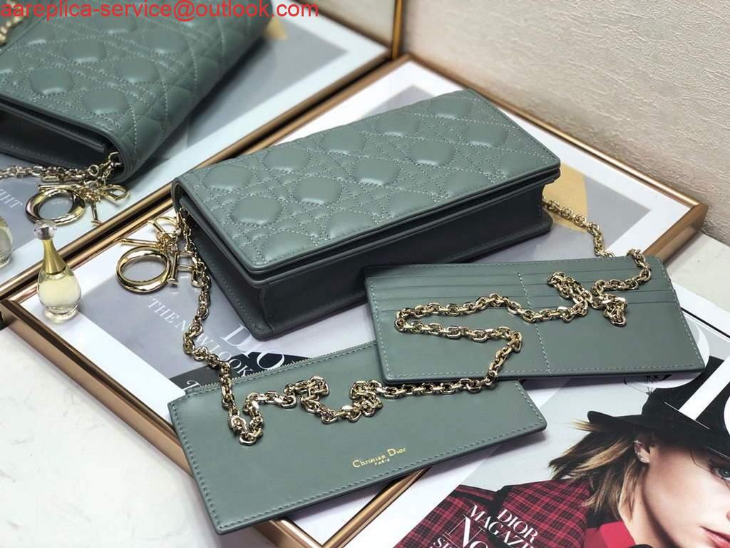 Replica Dior S0204 Lady Dior Pouch Ultramatte Cannage Calfskin Light green 4 Replica Dior S0204 Lady Dior Pouch Ultramatte Cannage Calfskin Light green 4