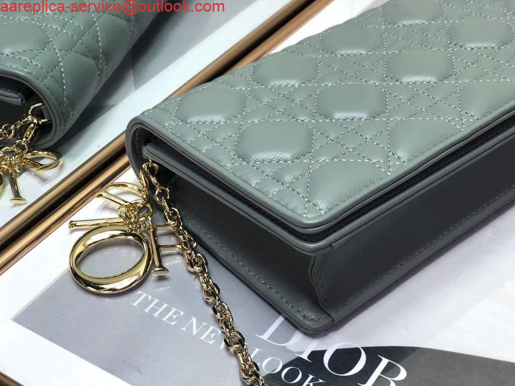 Replica Dior S0204 Lady Dior Pouch Ultramatte Cannage Calfskin Light green 5 Replica Dior S0204 Lady Dior Pouch Ultramatte Cannage Calfskin Light green 5