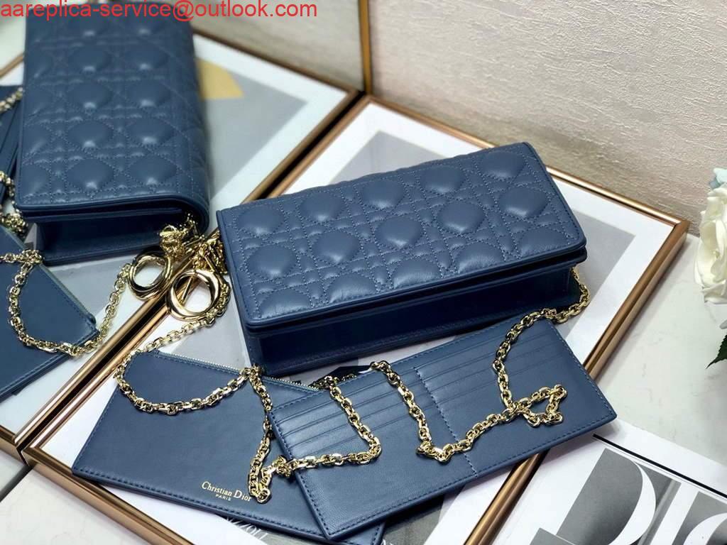 Replica Dior S0204 Lady Dior Pouch Ultramatte Cannage Calfskin Blue 4 Replica Dior S0204 Lady Dior Pouch Ultramatte Cannage Calfskin Blue 4