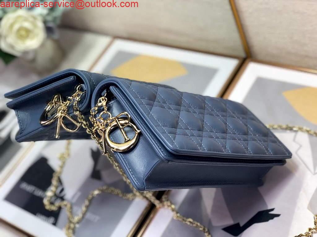 Replica Dior S0204 Lady Dior Pouch Ultramatte Cannage Calfskin Blue 5 Replica Dior S0204 Lady Dior Pouch Ultramatte Cannage Calfskin Blue 5