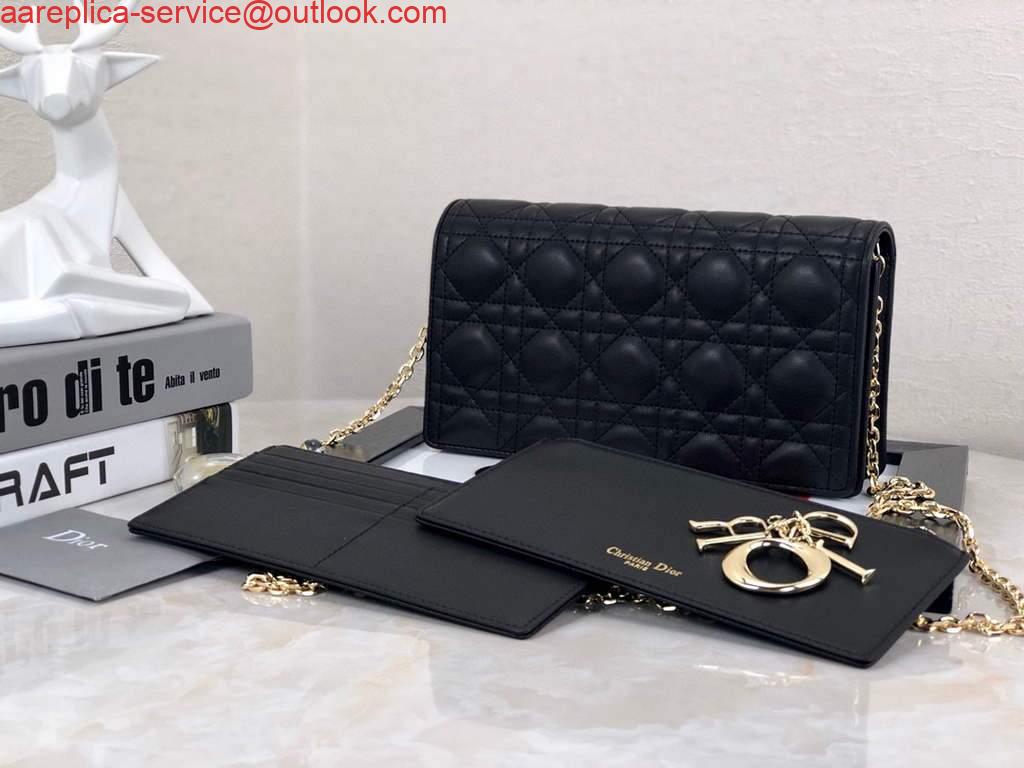 Replica Dior S0204 Lady Dior Pouch Ultramatte Cannage Calfskin Black 2 Replica Dior S0204 Lady Dior Pouch Ultramatte Cannage Calfskin Black 2