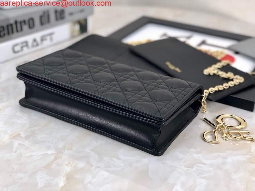 Replica Dior S0204 Lady Dior Pouch Ultramatte Cannage Calfskin Black 5 Replica Dior S0204 Lady Dior Pouch Ultramatte Cannage Calfskin Black 5