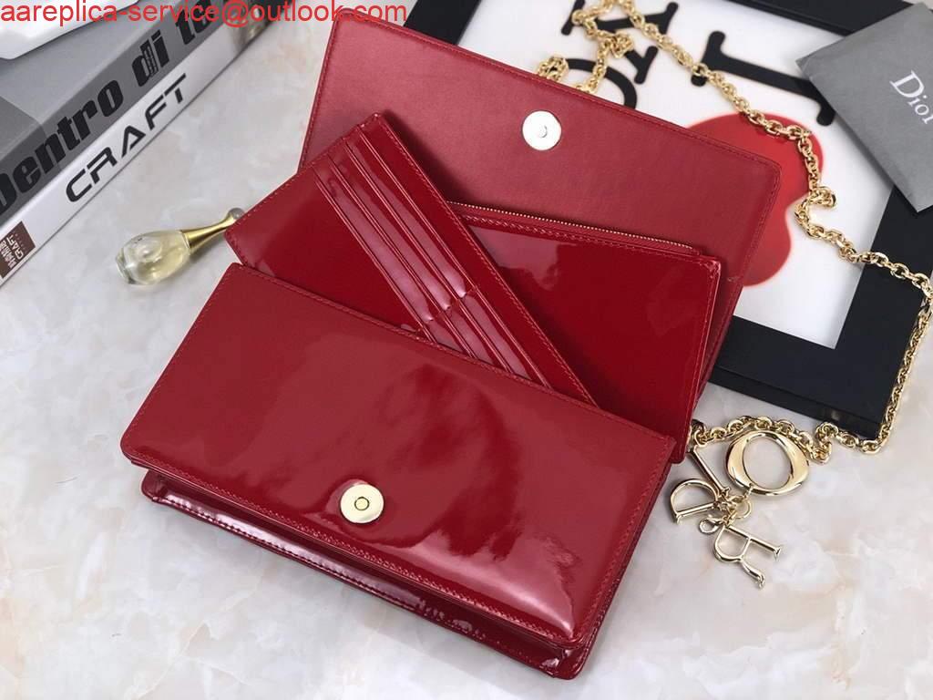 Replica Dior S0204 Lady Dior Pouch Patent Cannage Calfskin Red 7 Replica Dior S0204 Lady Dior Pouch Patent Cannage Calfskin Red 7