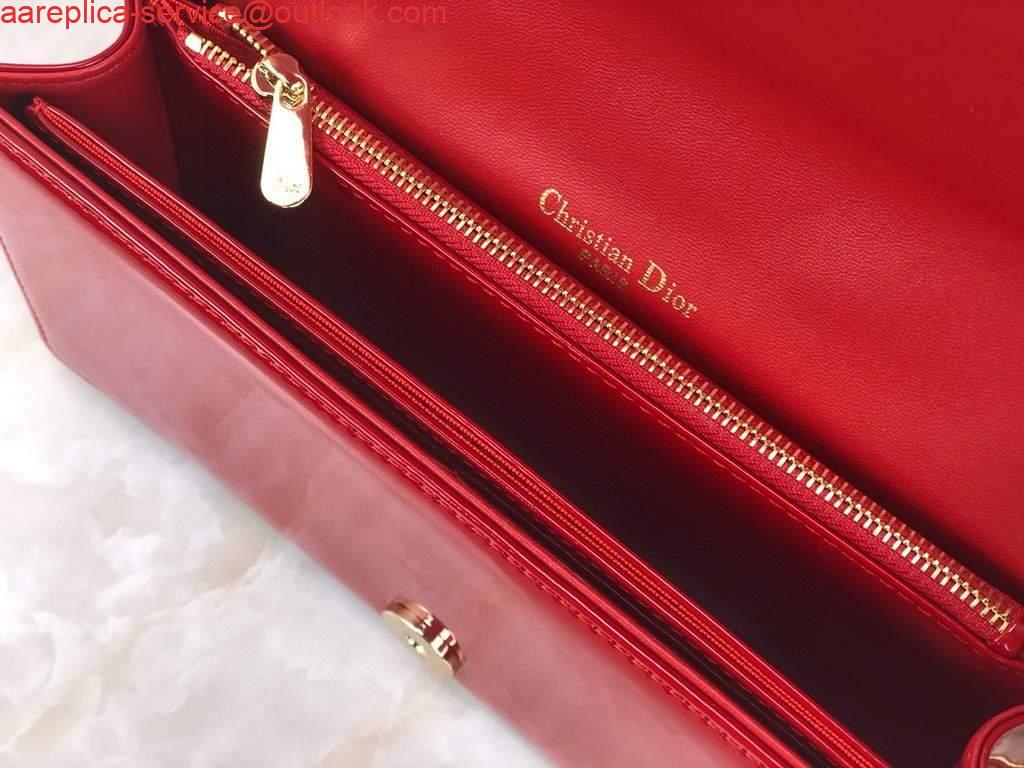 Replica Dior S0204 Lady Dior Pouch Patent Cannage Calfskin Red 8 Replica Dior S0204 Lady Dior Pouch Patent Cannage Calfskin Red 8