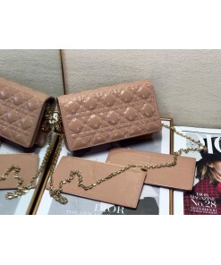 Replica Dior S0204 Lady Dior Pouch Patent Cannage Calfskin Light Pink Replica Dior S0204 Lady Dior Pouch Patent Cannage Calfskin Light Pink