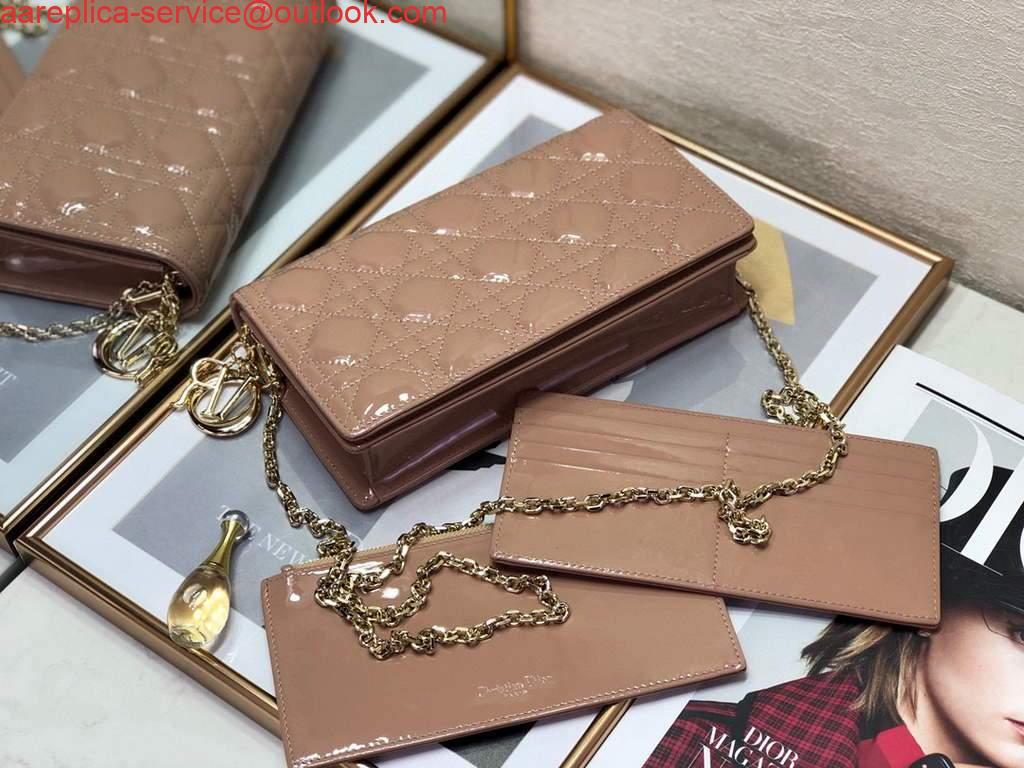 Replica Dior S0204 Lady Dior Pouch Patent Cannage Calfskin Light Pink 4 Replica Dior S0204 Lady Dior Pouch Patent Cannage Calfskin Light Pink 4