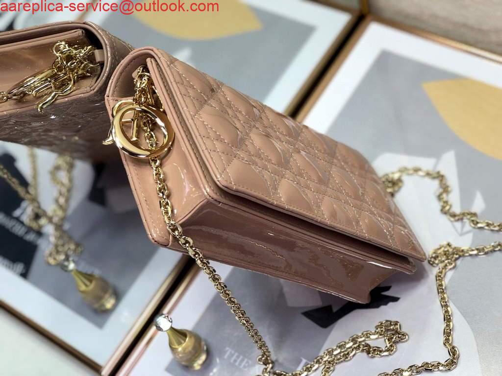 Replica Dior S0204 Lady Dior Pouch Patent Cannage Calfskin Light Pink 5 Replica Dior S0204 Lady Dior Pouch Patent Cannage Calfskin Light Pink 5