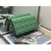 Replica Dior S0204 Lady Dior Pouch Patent Cannage Calfskin Dark green 10