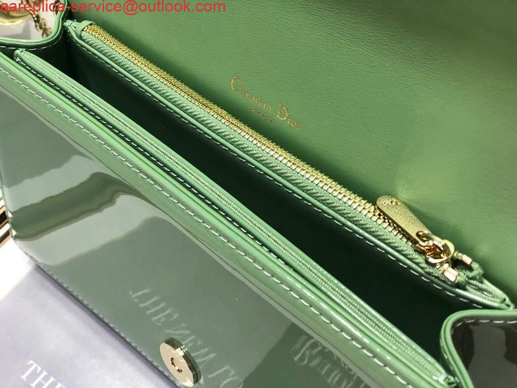 Replica Dior S0204 Lady Dior Pouch Patent Cannage Calfskin Green 8 Replica Dior S0204 Lady Dior Pouch Patent Cannage Calfskin Green 8