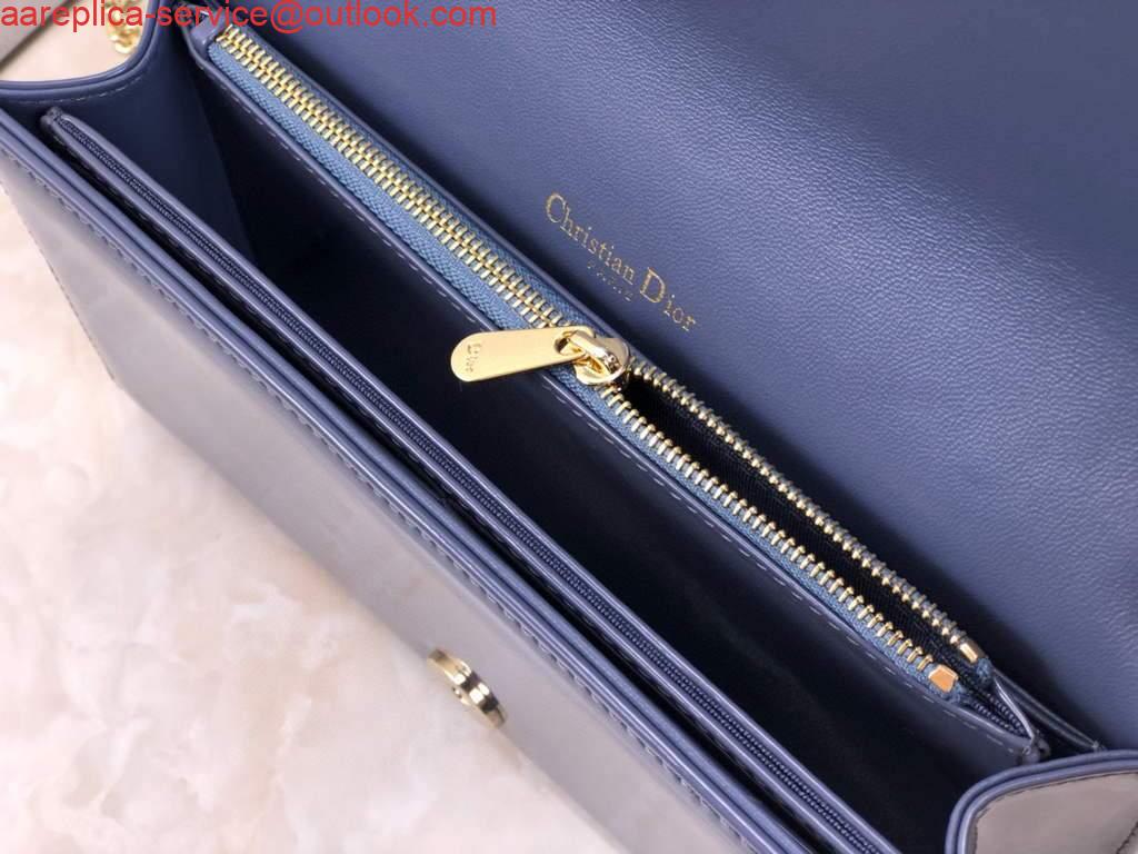 Replica Dior S0204 Lady Dior Pouch Patent Cannage Calfskin Blue 8 Replica Dior S0204 Lady Dior Pouch Patent Cannage Calfskin Blue 8