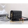 Replica Dior S0204 Lady Dior Pouch Patent Cannage Calfskin Black