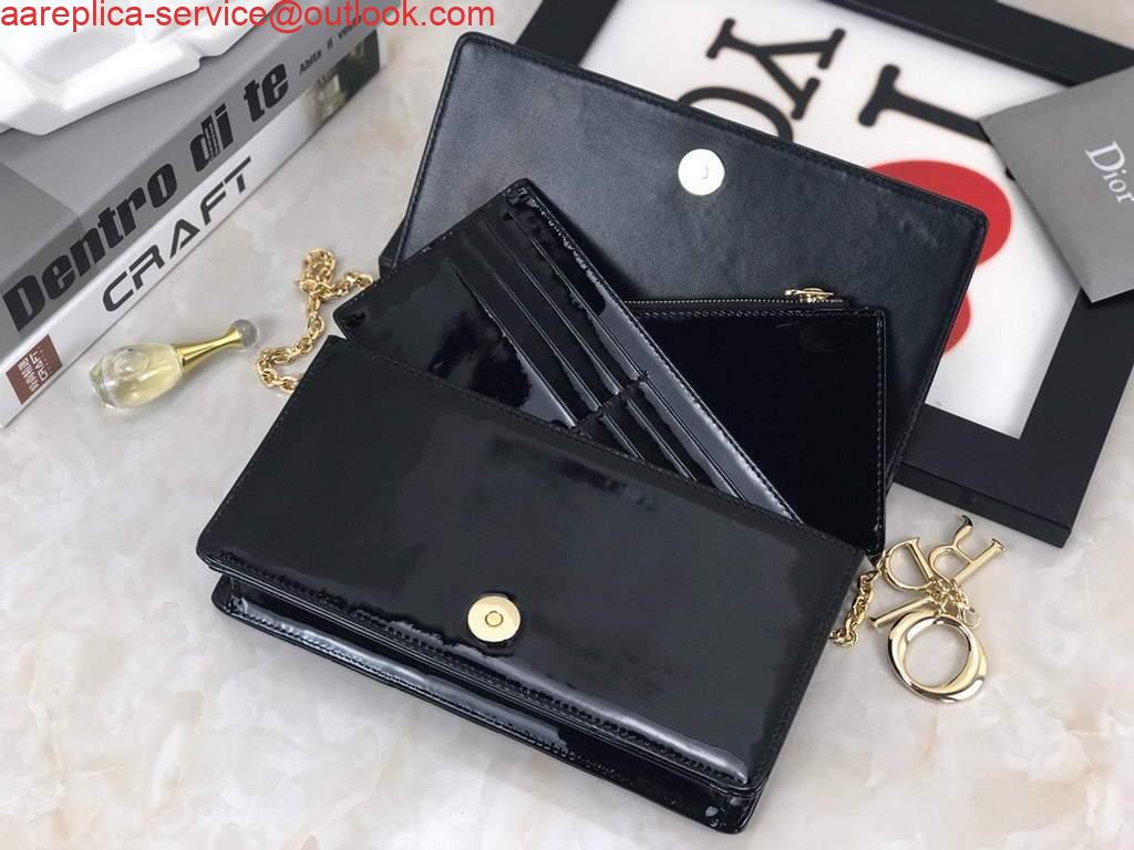 Replica Dior S0204 Lady Dior Pouch Patent Cannage Calfskin Black 7 Replica Dior S0204 Lady Dior Pouch Patent Cannage Calfskin Black 7