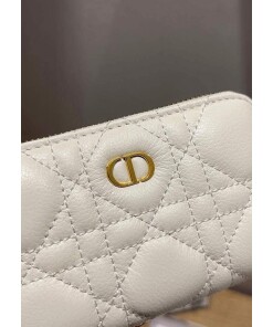 Replica Dior Caro Mini zipper clutch 5087 White