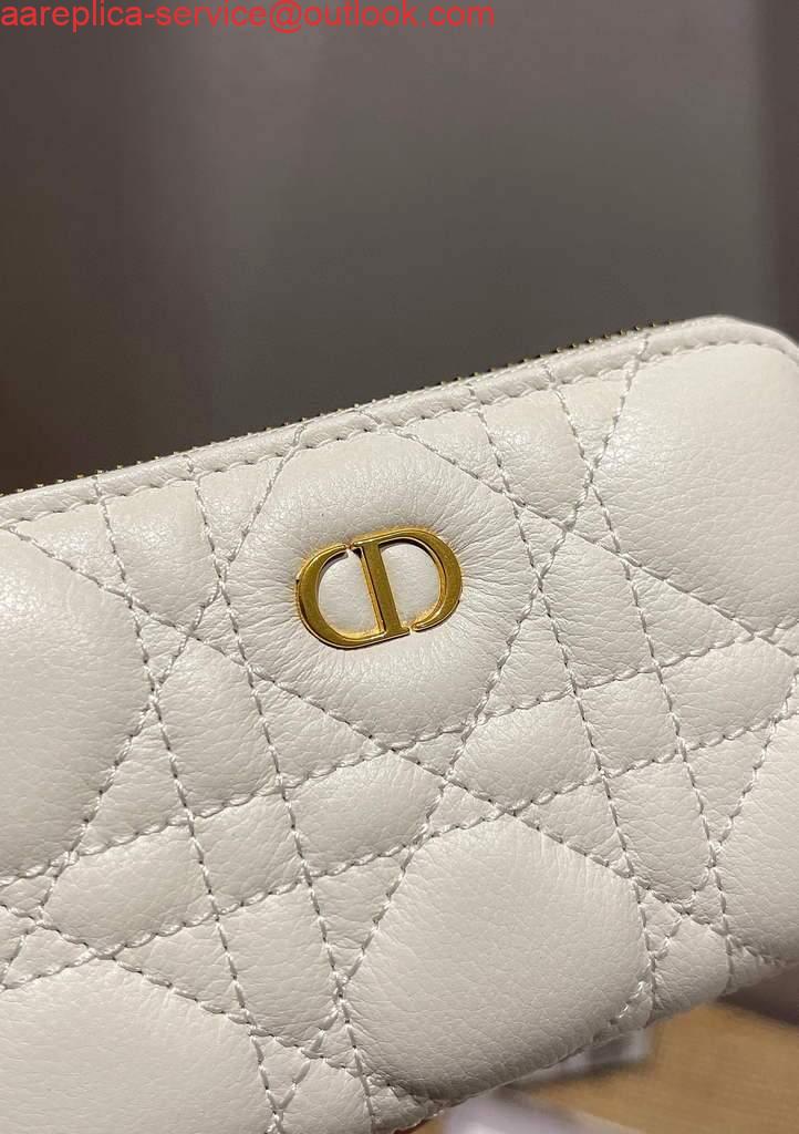 Replica Dior Caro Mini zipper clutch 5087 White Replica Dior Caro Mini zipper clutch 5087 White