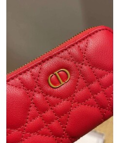 Replica Dior Caro Mini zipper clutch 5087 Red Replica Dior Caro Mini zipper clutch 5087 Red