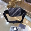Replica Dior 1ADPO223 Saddle Belt Bag Dior Oblique Galaxy Leather Black and Beige